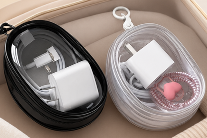 Portable Charger Storage Case With Keychain